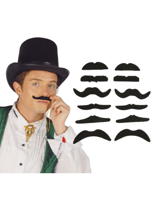 Moustache Gentleman Bouclés