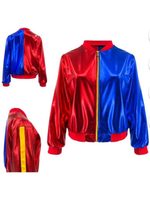 Chaqueta de Harley Quinn Bicolor Niña - Disfraces Halloween Joker