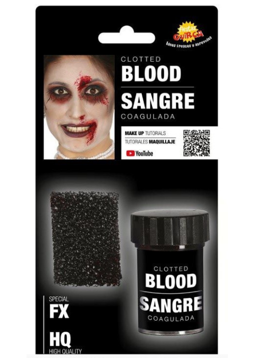 Sangre Falsa Coagulada con Esponja - Maquillaje Disfraces Halloween