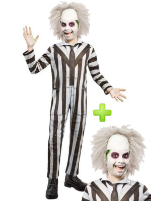Disfraz De Bitelchus Infantil Con Peluca - Disfraces Beetlejuice
