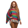 Poncho Mexicano Multicolor Mujer - Complementos Disfraces Oeste