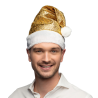 Gorro de Papa Noel Dorado Cotillon - Complementos Disfraces Navidad