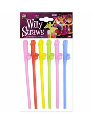 Pajitas Pene Colores - Biberones y Pajitas para Despedidas
