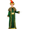 Disfraz de Rey Mago Verde Oro Infantil - Disfraces Navideños para Niños