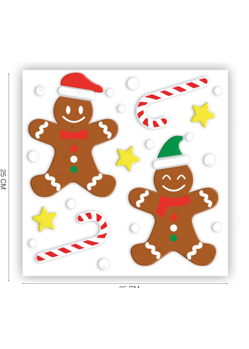 Pegatinas Gel de Galleta Jengibre - Decoración Navidad