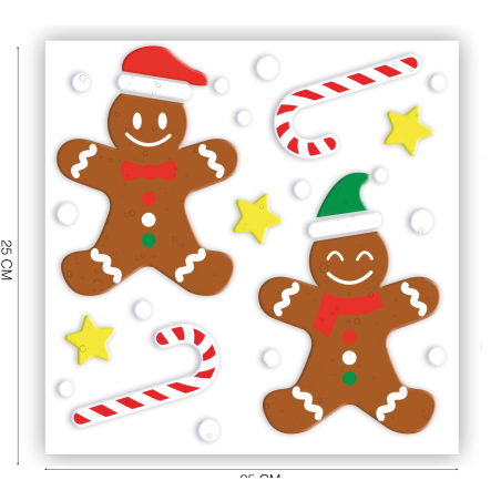 Pegatina Gel Navidad Papa Noel