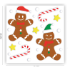 Pegatinas Gel de Galleta Jengibre - Decoración Navidad