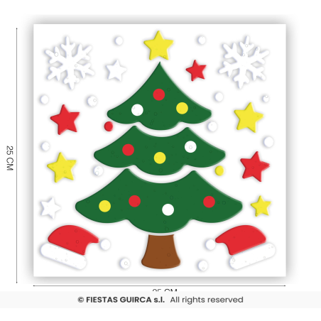 Pegatina Gel Navidad Papa Noel