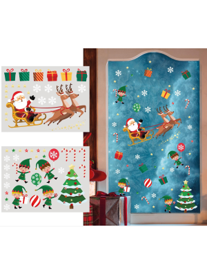 Pegatina Gel Navidad Papa Noel