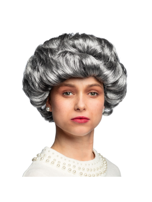 Peluca de Abuela Gris con Ondas - Complementos para Disfraces
