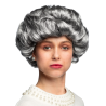 Peluca de Abuela Gris con Ondas - Complementos para Disfraces