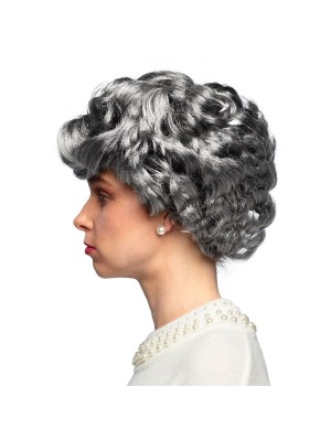 Peluca de Abuela Gris con Ondas - Complementos para Disfraces