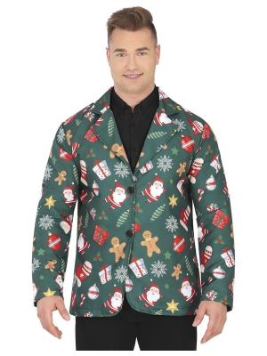 Chaqueta Verde Navideña - Complementos Disfraces Navidad