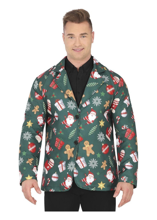 Chaqueta Verde Navideña - Complementos Disfraces Navidad