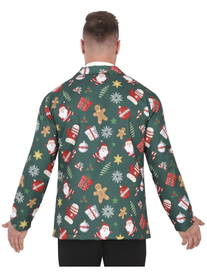Chaqueta Verde Navideña - Complementos Disfraces Navidad