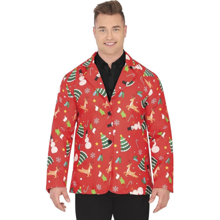 Chaqueta Roja Navideña - Complementos Disfraces Navidad