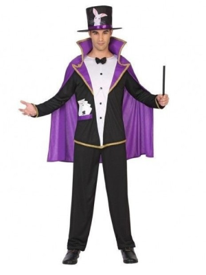 Disfraz de Mago Chistera Morado
