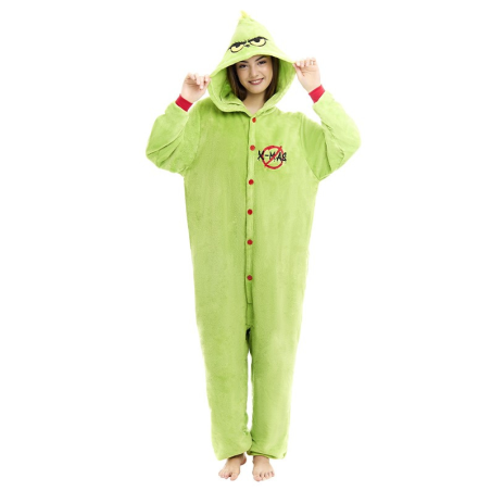 Disfraz Pijama de El Grinch para Adulto