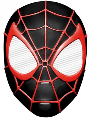 Mascara Spiderman Miles Morales Infantil - Complementos Disfraces Superheroes