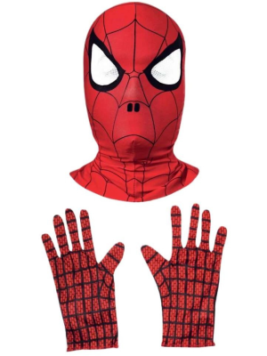 Guantes y Mascara de Spiderman Infantil - Complementos Superheroes