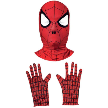 Guantes y Mascara de Spiderman Infantil - Complementos Superheroes