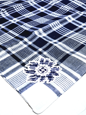 Pañuelo de Eguzkilore Grande cuadros azul