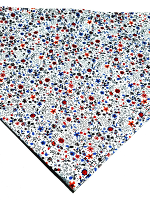 Lenço Home Mini Flores lilás com fundo claro