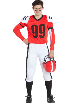 Disfraz de Quarterback Rojo Adulto - Disfraces Jugadores Rugby