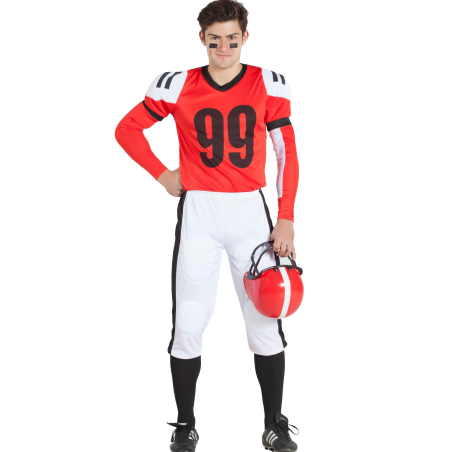 Disfraz de Quarterback Rojo Adulto - Disfraces Jugadores Rugby