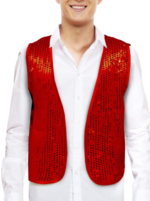 Chaleco de Lentejuelas Rojo - Complementos Disfraces Navidad