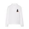 Polo blanco infantil Olentzero manga larga
