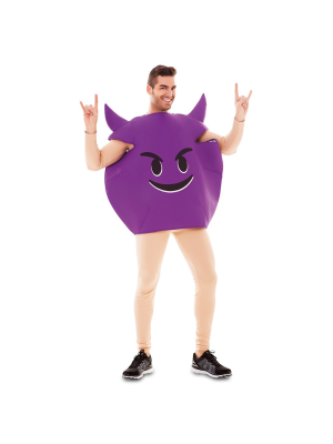 Disfraz de Emoticono Diablo Morado