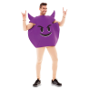 Disfraz de Emoticono Diablo Morado