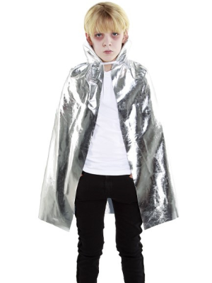 Capa Metalizada en Plata Infantil - Complementos para Disfraces