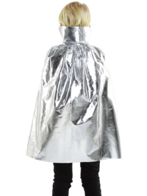 Capa Metalizada en Plata Infantil - Complementos para Disfraces