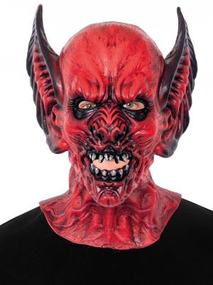 Mascara de Demonio Roja y Negra - Complementos Halloween Diablos