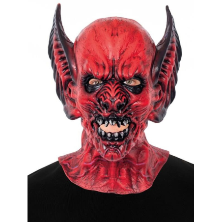 Mascara de Demonio Roja y Negra - Complementos Halloween Diablos
