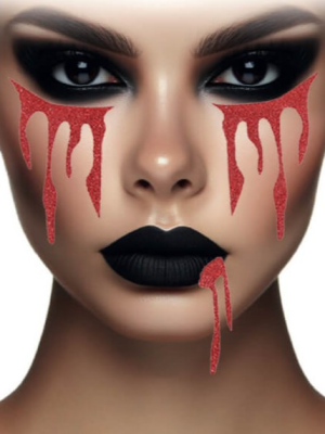 Pegatinas Gliter Sangre - Complementos Disfraces Halloween