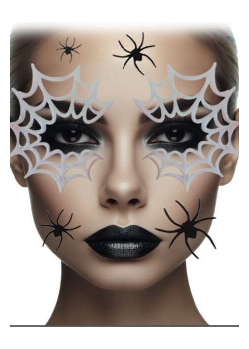 Pegatinas de Araña para Cara - Complementos Disfraces Halloween
