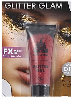Gel con Brillantina Roja - Maquillaje para Disfraces