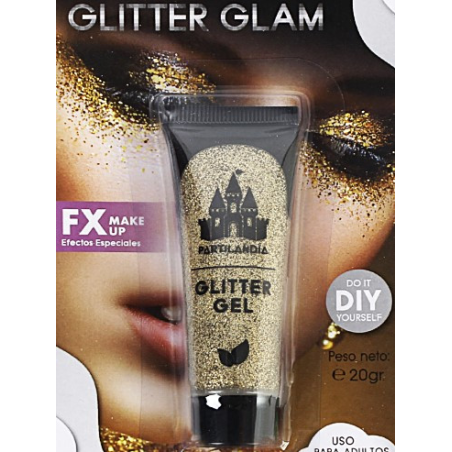Gel con Brillantina Dorada - Maquillaje para Disfraces