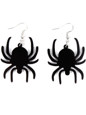 Pendientes de Araña Negra - Complementos Disfraces Halloween