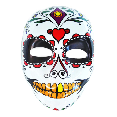 Mascara Catrina Corazon - Mascaras Esqueletos y Calaveras