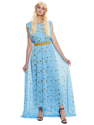 Costume Reine des Dragons Bleu