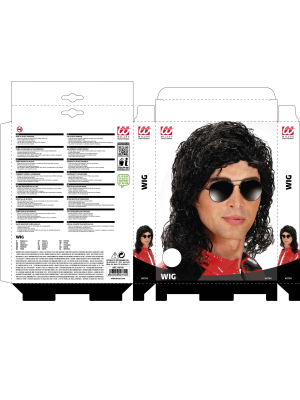 Peluca Michael Jackson Rey del Pop - Complementos Cantantes