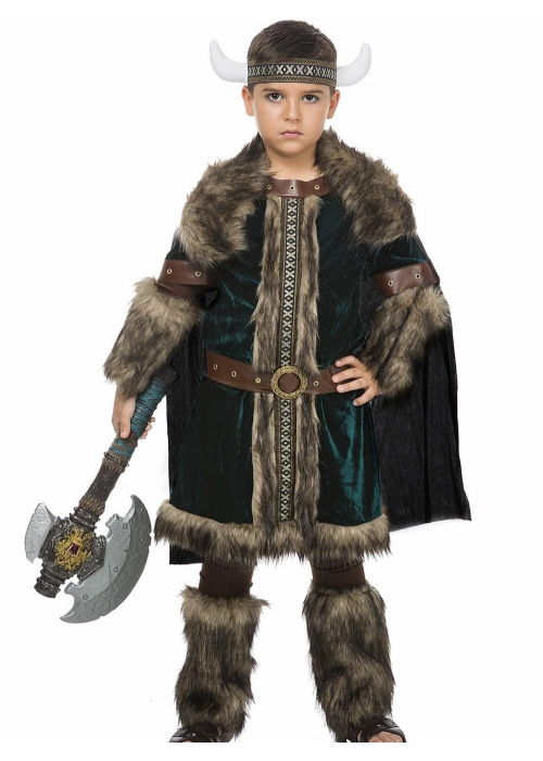Disfraz de Vikingo Verde Infantil