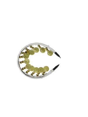 Diadema de Monedas Blanca