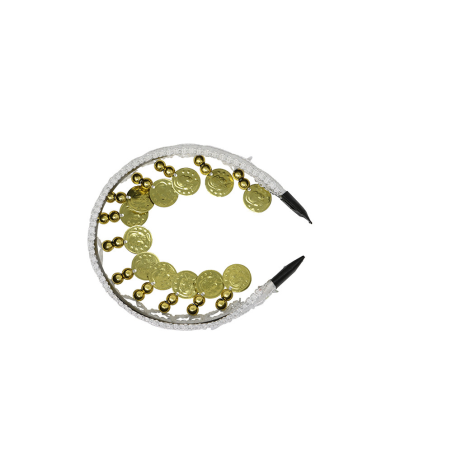 Diadema de Monedas Blanca