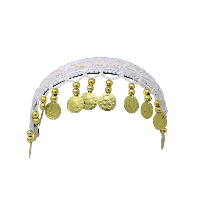 Diadema de Monedas Blanca