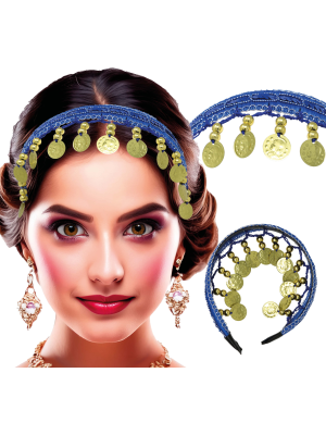 Diadema de Monedas Azul